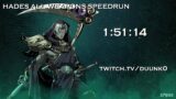 Hades All Weapons Speedrun 1:51:14