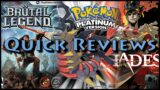 Quick Reviews – Episode 2: Pokemon Platinum, Brutal Legend, and Hades