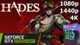 Hades – GTX 1660 Super + i5 8500 – 1080p/1440p/4K – Gameplay Benchmark