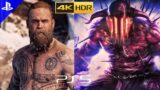God Of War PS5 – Kratos Vs Baldur Fight | Kratos Vs Hades Fight | 4K ULTRA HDR