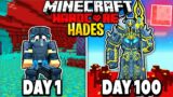 I Survived 100 Days as HADES in Minecraft.. Here's what happened.. REACTION