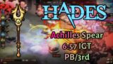 Achilles Spear 6:57 IGT – Hades Speedrun