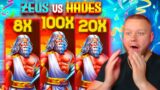 I FINALLY CONNECTED THE 100x ON ZEUS VS HADES GODS OF WAR!!