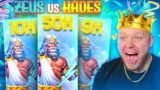 THE PERFECT TIME FOR A 50x TO DROP ON ZEUS VS HADES GODS OF WAR!